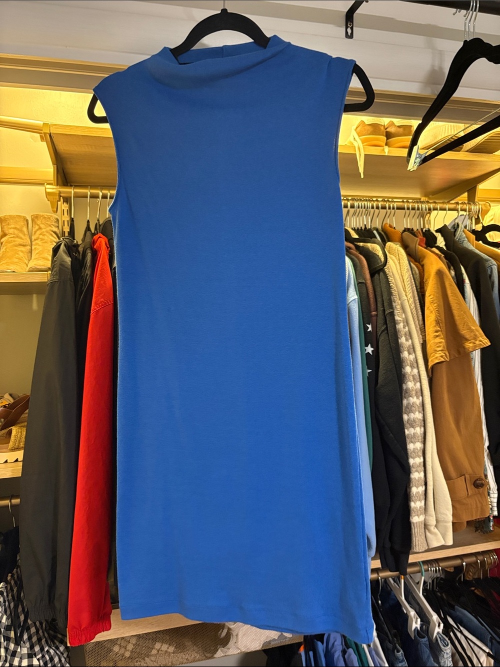 Old Navy Royal Blue Sleeveless Mock Neck Tank Dress